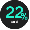 22% taniej